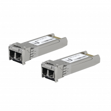 UFiber Módulo SFP+ 10G, transceptor MiniGibic MultiModo 10 Gbps, distancia 300m, conectores LC, paquete de 2 piezas