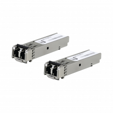 UFiber Módulo SFP, transceptor MiniGibic MultiModo 1.25 Gbps, distancia 550m, conectores LC, paquete de 2 piezas