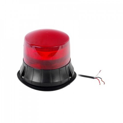 Burbuja LED giratoria color rojo, 9 LEDs, montaje permanente