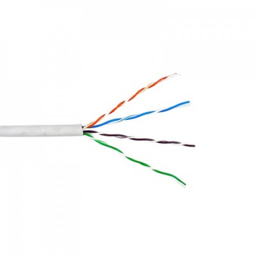 Bobina de cable de 305 metros, UTP Cat6 Riser, de color Blanco, UL, CMR, probado a 350 Mhz, para aplicaciones de CCTV / redes de datos/ IP megapixel / control RS485