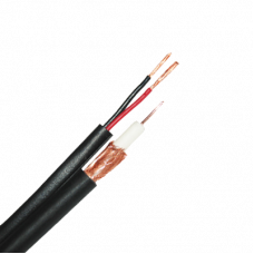 Cable RG6 con 2 Cables Calibre 18 para Alimentación, 305 Metros, Malla del 96%