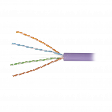 Bobina de Cable Blindado F/UTP de 4 Pares, ZMAX, Cat6A, Soporte de Aplicaciones 10GBase-T, LS0H (Libre de Gases Toxicos), Color Violeta, 305m