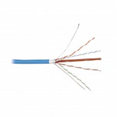 Bobina de Cable Blindado F/UTP de 4 Pares, ZMAX, Cat6A, Soporte de Aplicaciones 10GBase-T, CMR (Riser), Color Azul, 305m