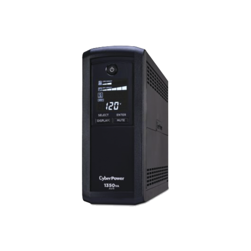 UPS 1350VA / 810W, Pantalla LCD inteligente, regulador de voltaje (AVR), 8 contactos, Tel/Red/Coax, No-Break con regulador, 3 años de garantía
