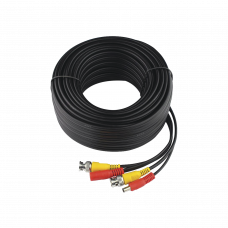 Cable Coaxial armado con conector BNC y Alimentación, longitud de 20m, Optimizado para HD ( TurboHD, HD-SDI, AHD )