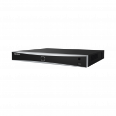 NVR 12 Megapixel (4K) / Reconocimiento Facial / 16 Canales IP / Base de Datos / Hasta 100,000 Fotografías / 16 Puertos PoE+ / 2 Bahías de Disco Duro / Switch PoE 300 mts / Bases de Datos / HDMI en 4K