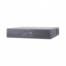 NVR 12 Megapixel (4K) / 32 Canales IP / 8 Bahías de Disco Duro / 2 Tarjetas de Red / Soporta RAID / Reconocimiento Facial / Bases de Datos / Filtro de Falsas Alarmas / Detección de Cuerpo Humano y Vehículos