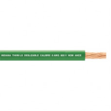 Cable 8 awg  color verde,Conductor de cobre suave cableado. Aislamiento de PVC, autoextinguible. BOBINA 100 MTS