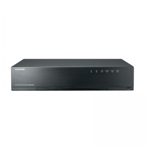 NVR (videograbadora IP) 16 canales con Switch PoE integrado, velocidad de procesamiento 80Mbps, salidas de video VGA/HDMI video en vivo y grabación de 2MP@30IPS por canal