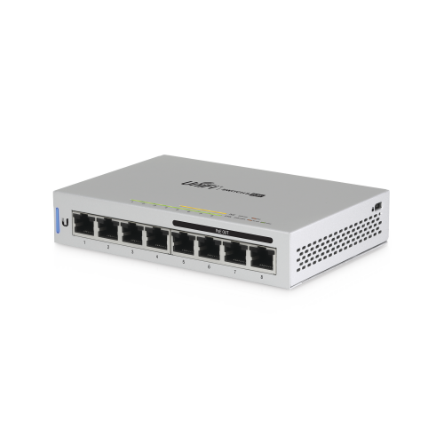 Switch UniFi Administrable de 4 Puertos Gigabit PoE 802.3af y 4 puertos Gigabit ethernet.